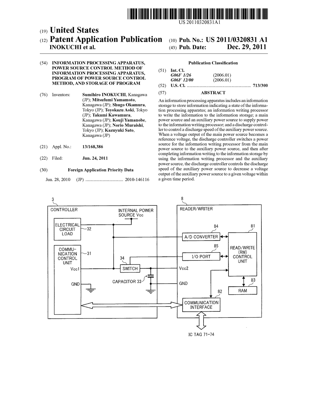 INFORMATION PROCESSING APPARATUS, POWER SOURCE CONTROL METHOD OF     INFORMATION PROCESSING APPARATUS, PROGRAM OF POWER SOURCE CONTROL METHOD,     AND STORAGE OF PROGRAM - diagram, schematic, and image 01