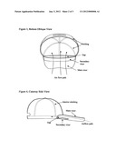 Utilising an airfoil effect for inducing cooling in a baseball cap, A.K.A.      Air Cap  diagram and image