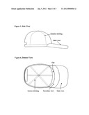 Utilising an airfoil effect for inducing cooling in a baseball cap, A.K.A.      Air Cap  diagram and image