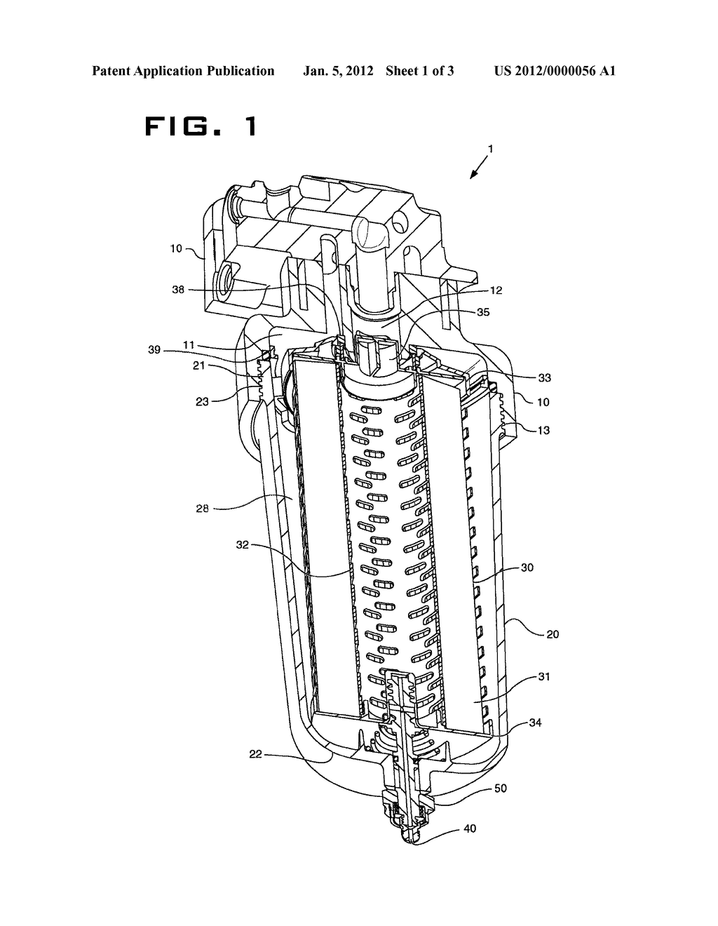 CANISTER FILTER SYSTEM WITH DRAIN THAT COOPERATES WITH FILTER ELEMENT - diagram, schematic, and image 02