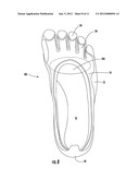 FOOTWEAR HAVING INDEPENDENTLY ARTICUABLE TOE PORTIONS diagram and image