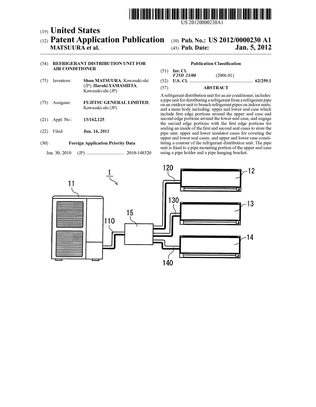 REFRIGERANT DISTRIBUTION UNIT FOR AIR CONDITIONER - diagram, schematic, and image 01