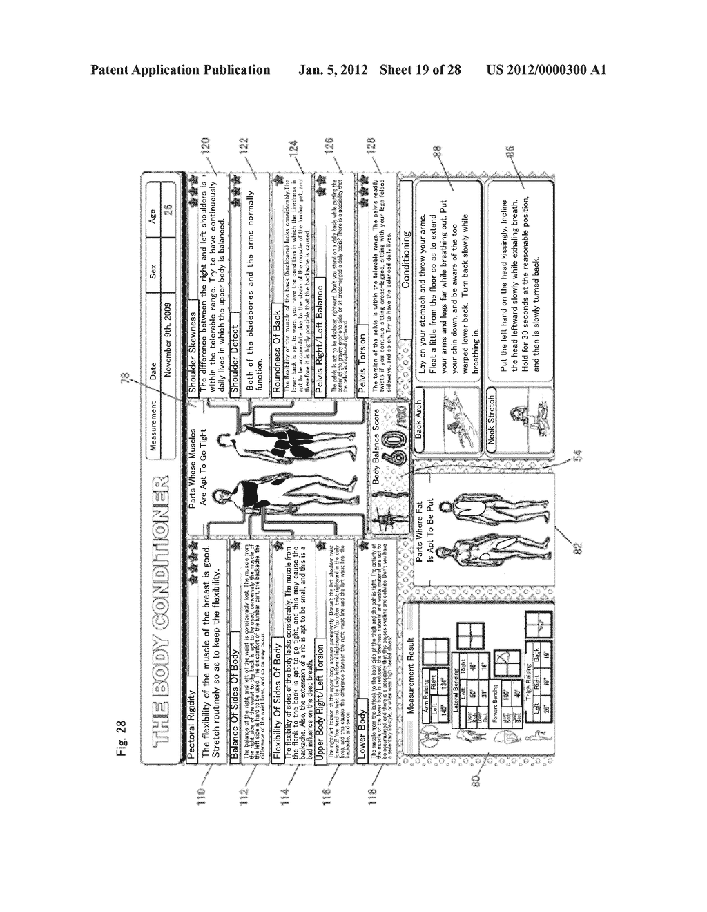 BODY CONDITION EVALUATION APPARATUS, CONDITION ESTIMATION APPARATUS,     STRIDE ESTIMATION APPARATUS, AND HEALTH MANAGEMENT SYSTEM - diagram, schematic, and image 20