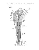 GEARSHIFT KNOB ATTACHING STRUCTURE FOR VEHICLE GEARSHIFT LEVER UNIT diagram and image