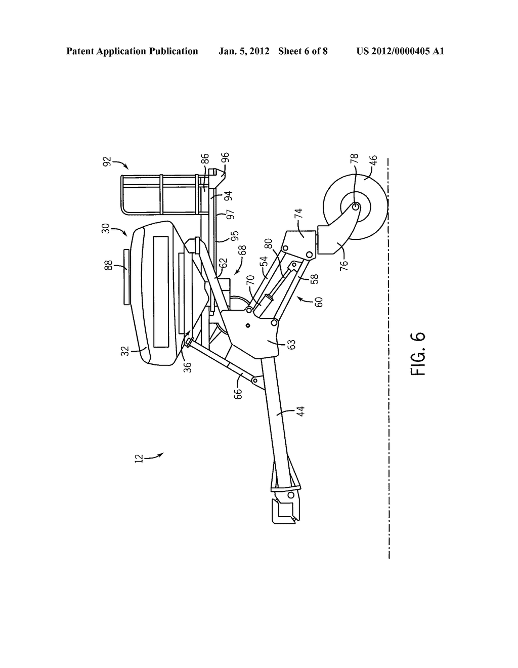 Central Bulk Fill System Having Stowable Ladder For Stack-Fold Farm     Implement - diagram, schematic, and image 07