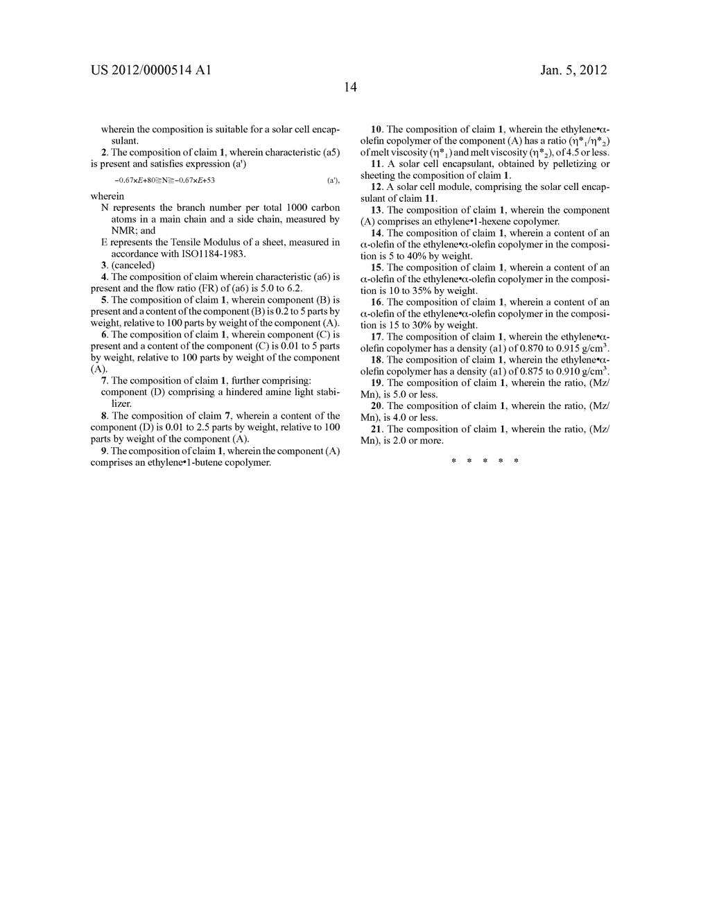 RESIN COMPOSITION FOR SOLAR CELL ENCAPSULANT, SOLAR CELL ENCAPSULANT AND     SOLAR CELL MODULE USING THE SAME - diagram, schematic, and image 15