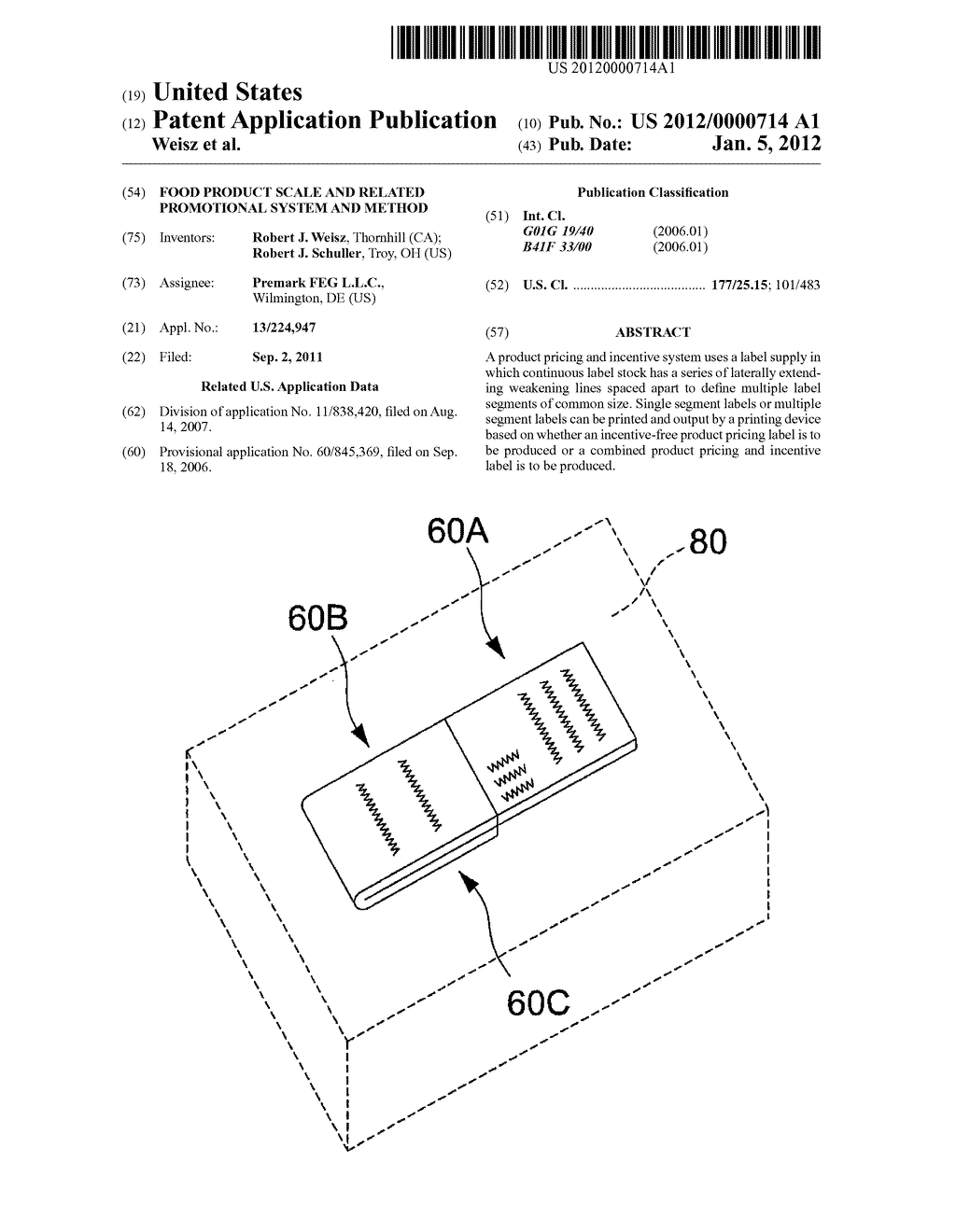 FOOD PRODUCT SCALE AND RELATED PROMOTIONAL SYSTEM AND METHOD - diagram, schematic, and image 01