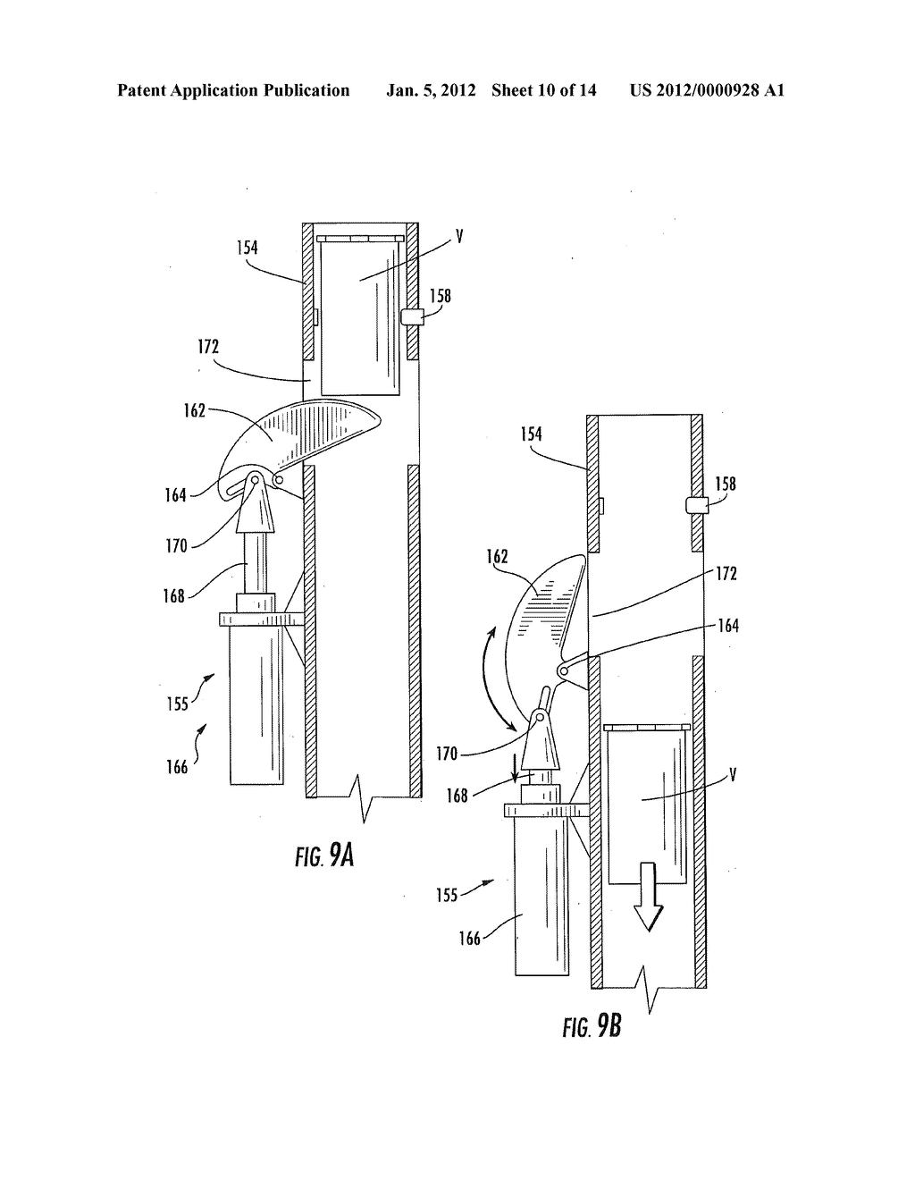 DEVICE FOR DISPENSING VIALS USEFUL IN SYSTEM AND METHOD FOR DISPENSING     PRESCRIPTIONS - diagram, schematic, and image 11