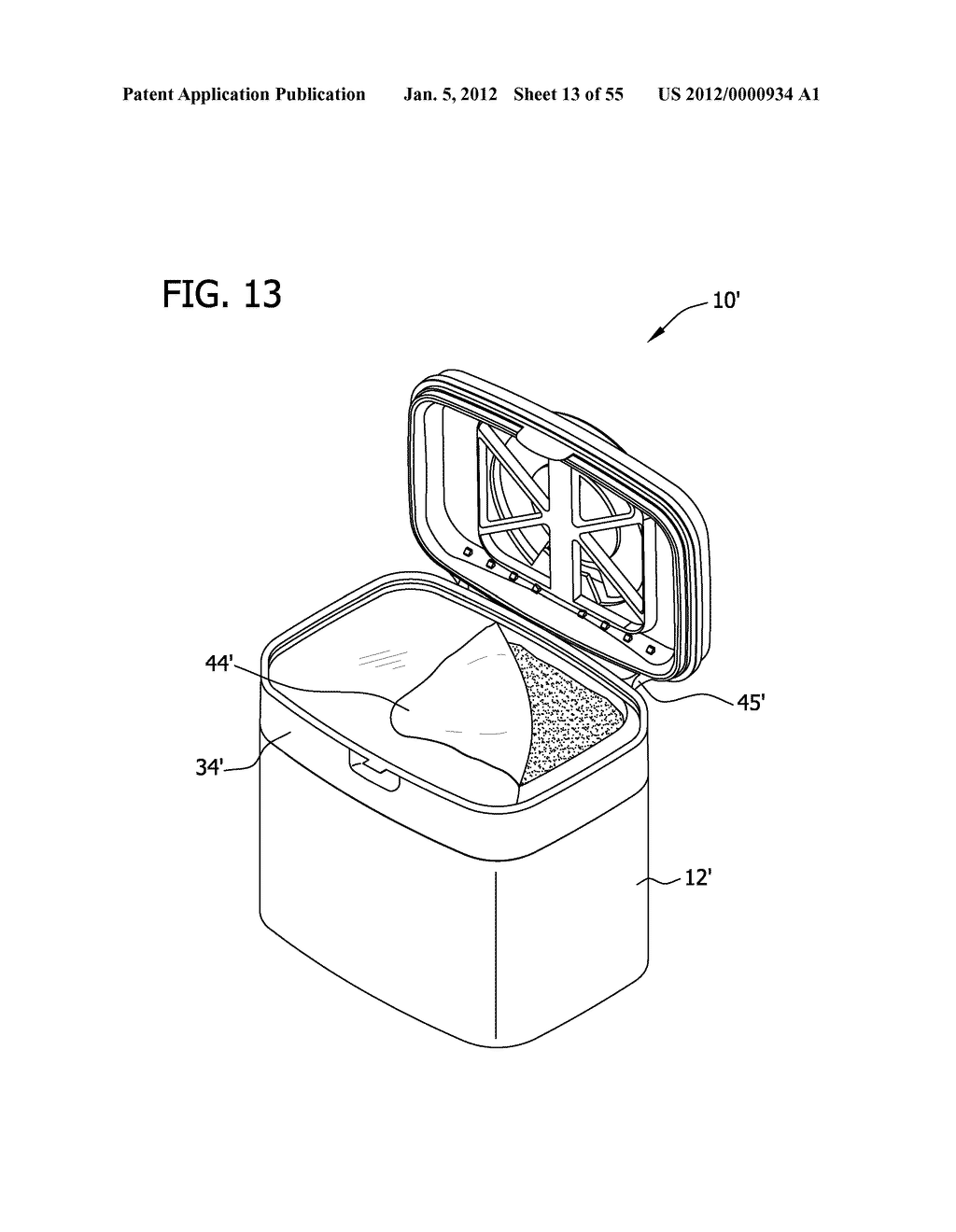 DISPENSING APPLIANCE FOR DISPENSING A BEVERAGE FROM A POWDERED BEVERAGE     CONTAINER - diagram, schematic, and image 14