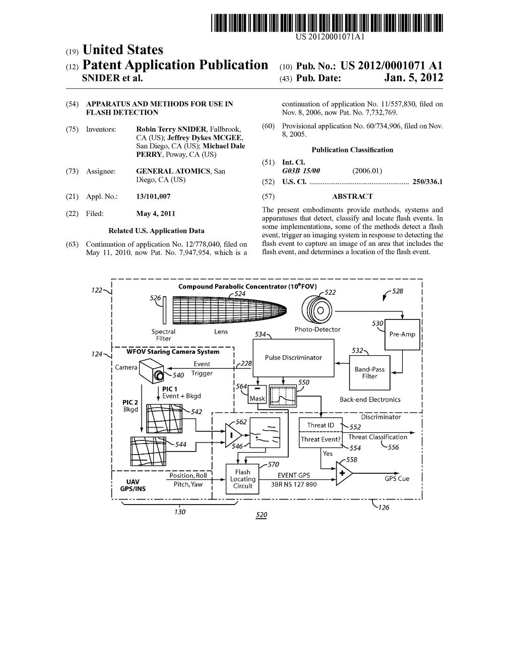 APPARATUS AND METHODS FOR USE IN FLASH DETECTION - diagram, schematic, and image 01