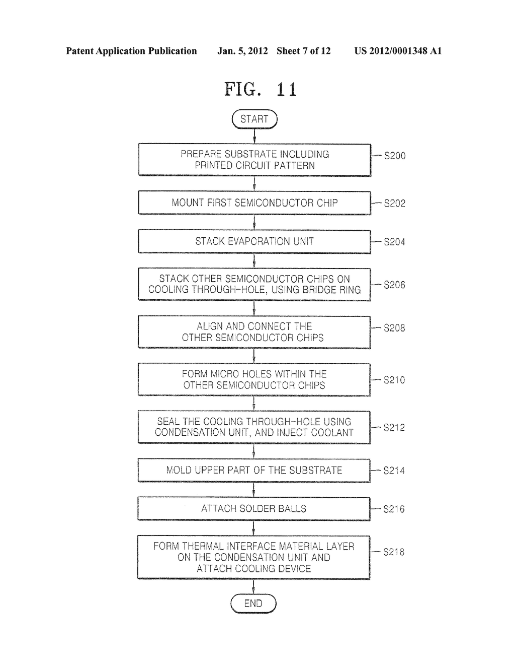 WAFER STACKED PACKAGE WAVING BERTICAL HEAT EMISSION PATH AND METHOD OF     FABRICATING THE SAME - diagram, schematic, and image 08