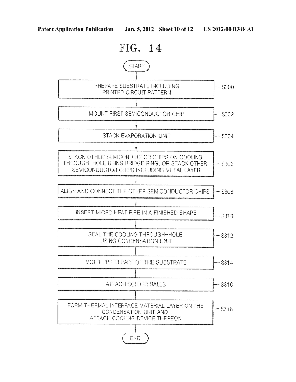 WAFER STACKED PACKAGE WAVING BERTICAL HEAT EMISSION PATH AND METHOD OF     FABRICATING THE SAME - diagram, schematic, and image 11