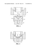 METHOD AND APPARATUS FOR THE DRY RELEASE OF A COMPLIANT OPHTHALMIC ARTICLE     FROM A MOLD SURFACE diagram and image