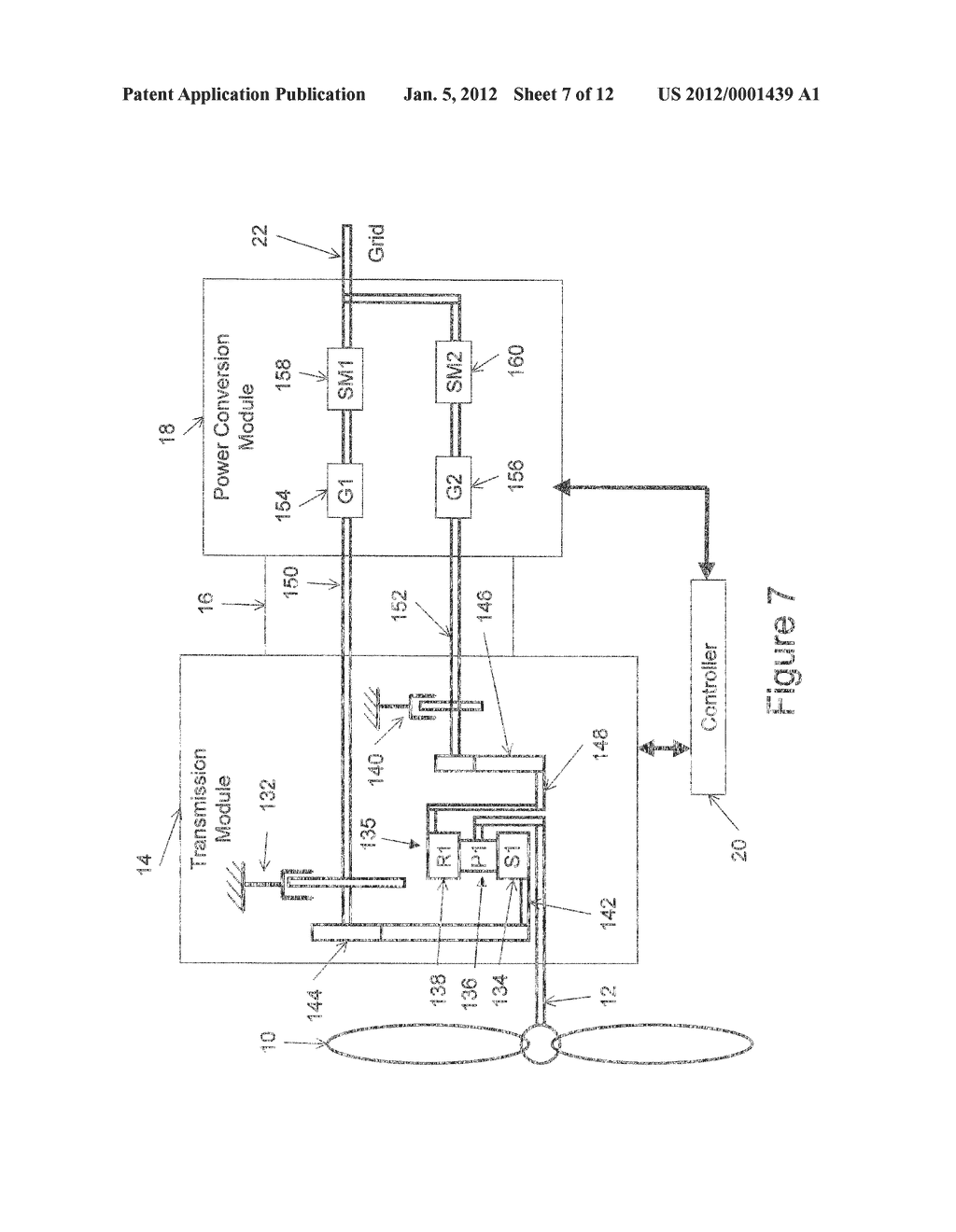 SYSTEM FOR CONVERTING WIND POWER TO ELECTRICAL POWER WITH TRANSMISSION - diagram, schematic, and image 08