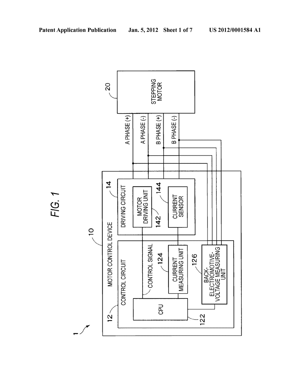 MOTOR CONTROL DEVICE AND OUT-OF-STEP DETECTING METHOD - diagram, schematic, and image 02