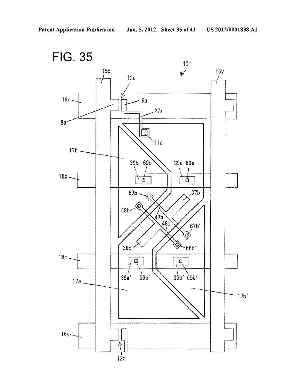 ACTIVE MATRIX SUBSTRATE, METHOD FOR PRODUCING ACTIVE MATRIX SUBSTRATE,     LIQUID CRYSTAL PANEL, METHOD FOR PRODUCING LIQUID CRYSTAL PANEL, LIQUID     CRYSTAL DISPLAY DEVICE, LIQUID CRYSTAL DISPLAY UNIT, AND TELEVISION     RECEIVER - diagram, schematic, and image 36