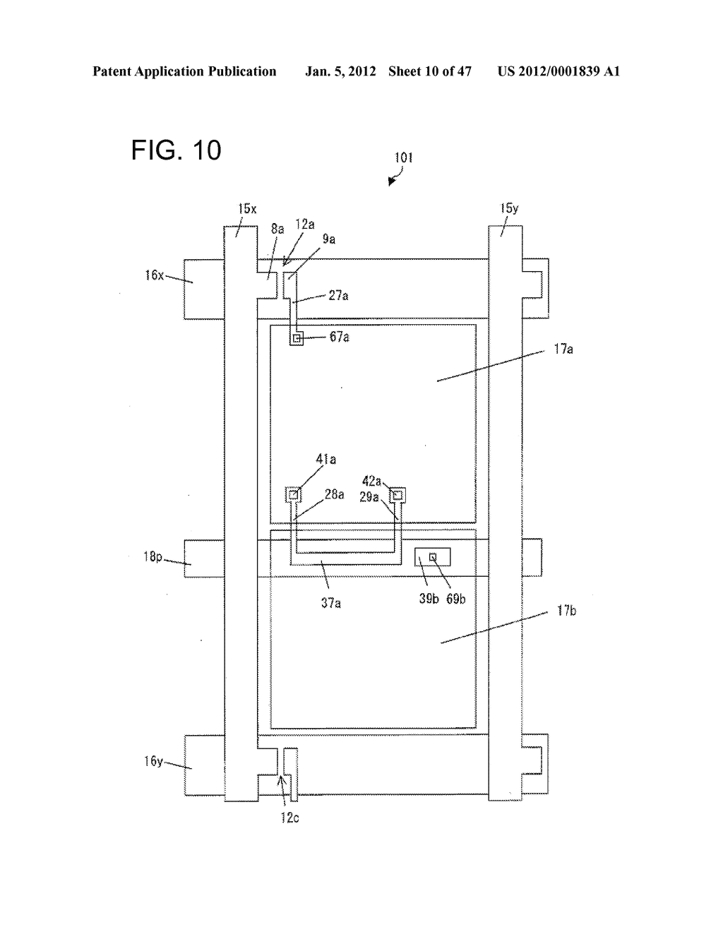 ACTIVE MATRIX SUBSTRATE, LIQUID CRYSTAL PANEL, LIQUID CRYSTAL DISPLAY     DEVICE, LIQUID CRYSTAL DISPLAY UNIT, AND TELEVISION RECEIVER - diagram, schematic, and image 11