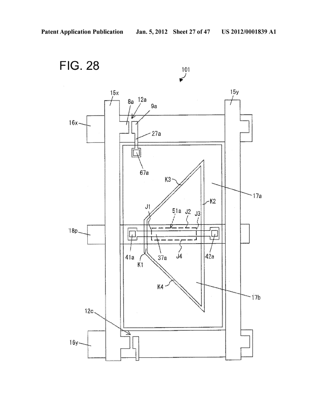 ACTIVE MATRIX SUBSTRATE, LIQUID CRYSTAL PANEL, LIQUID CRYSTAL DISPLAY     DEVICE, LIQUID CRYSTAL DISPLAY UNIT, AND TELEVISION RECEIVER - diagram, schematic, and image 28