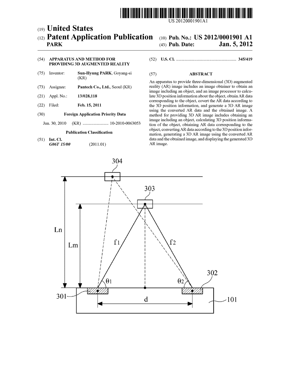 APPARATUS AND METHOD FOR PROVIDING 3D AUGMENTED REALITY - diagram, schematic, and image 01