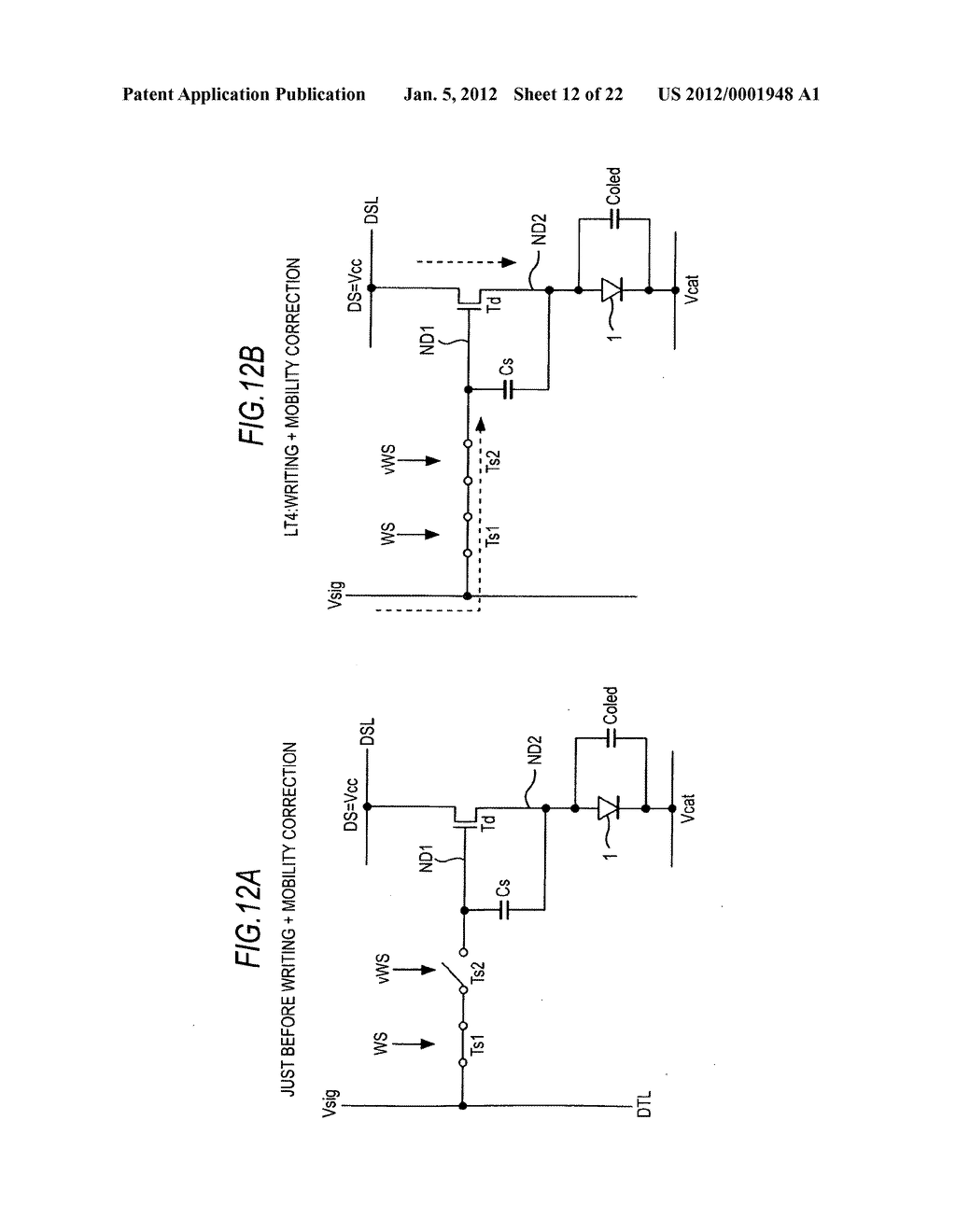 Display device, pixel circuit and display drive method thereof - diagram, schematic, and image 13