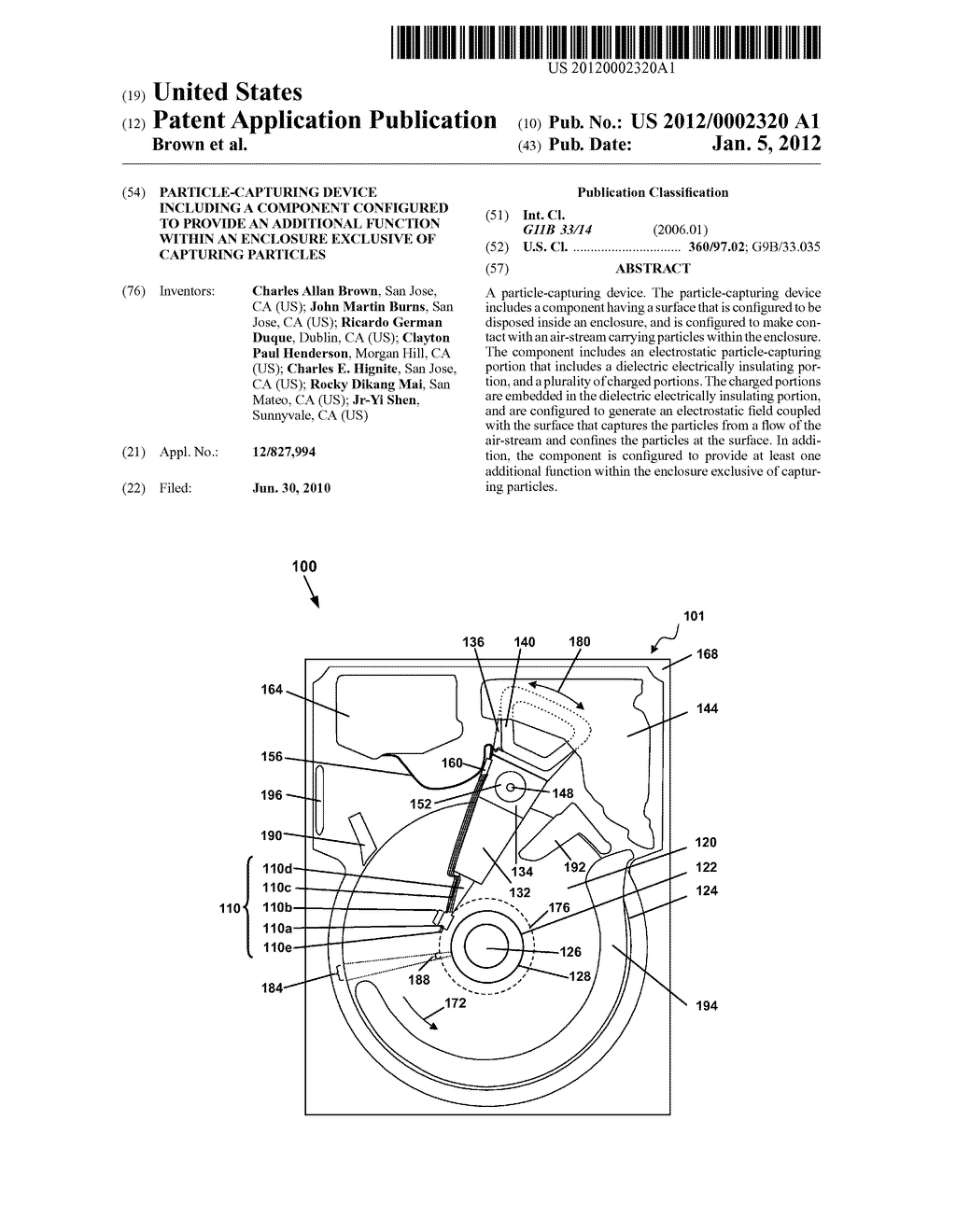 PARTICLE-CAPTURING DEVICE INCLUDING A COMPONENT CONFIGURED TO PROVIDE AN     ADDITIONAL FUNCTION WITHIN AN ENCLOSURE EXCLUSIVE OF CAPTURING PARTICLES - diagram, schematic, and image 01