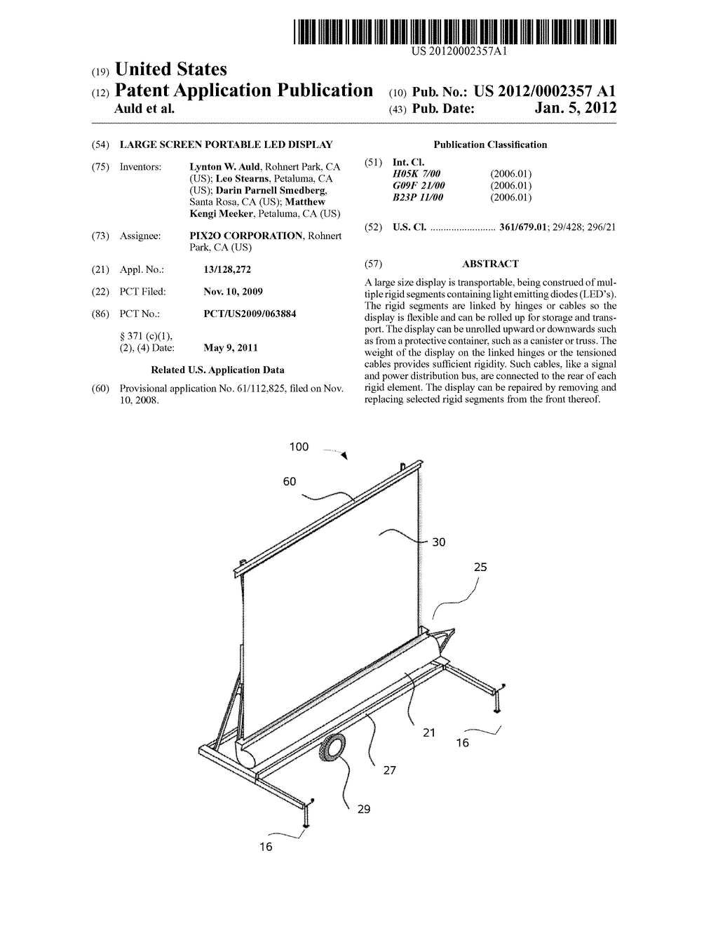 Large Screen Portable LED Display - diagram, schematic, and image 01