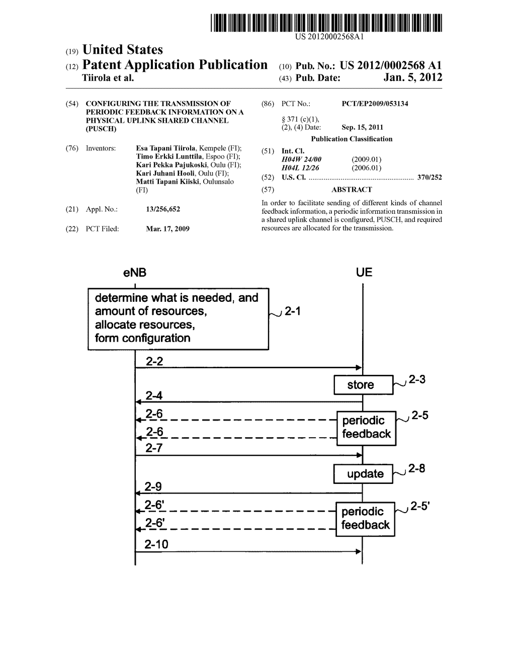 Configuring the Transmission of Periodic Feedback Information on a     Physical Uplink Shared Channel (PUSCH) - diagram, schematic, and image 01