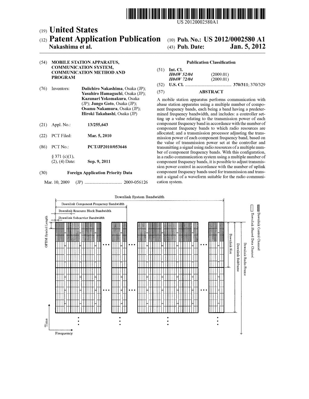 MOBILE STATION APPARATUS, COMMUNICATION SYSTEM, COMMUNICATION METHOD AND     PROGRAM - diagram, schematic, and image 01