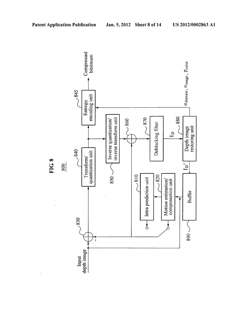 Depth image encoding apparatus and depth image decoding apparatus using     loop-filter, method and medium - diagram, schematic, and image 09