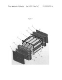 BATTERY OF ELECTROCHEMICAL GENERATORS COMPRISING A FOAM AS INTER-GENERATOR     FILLER MATERIAL diagram and image