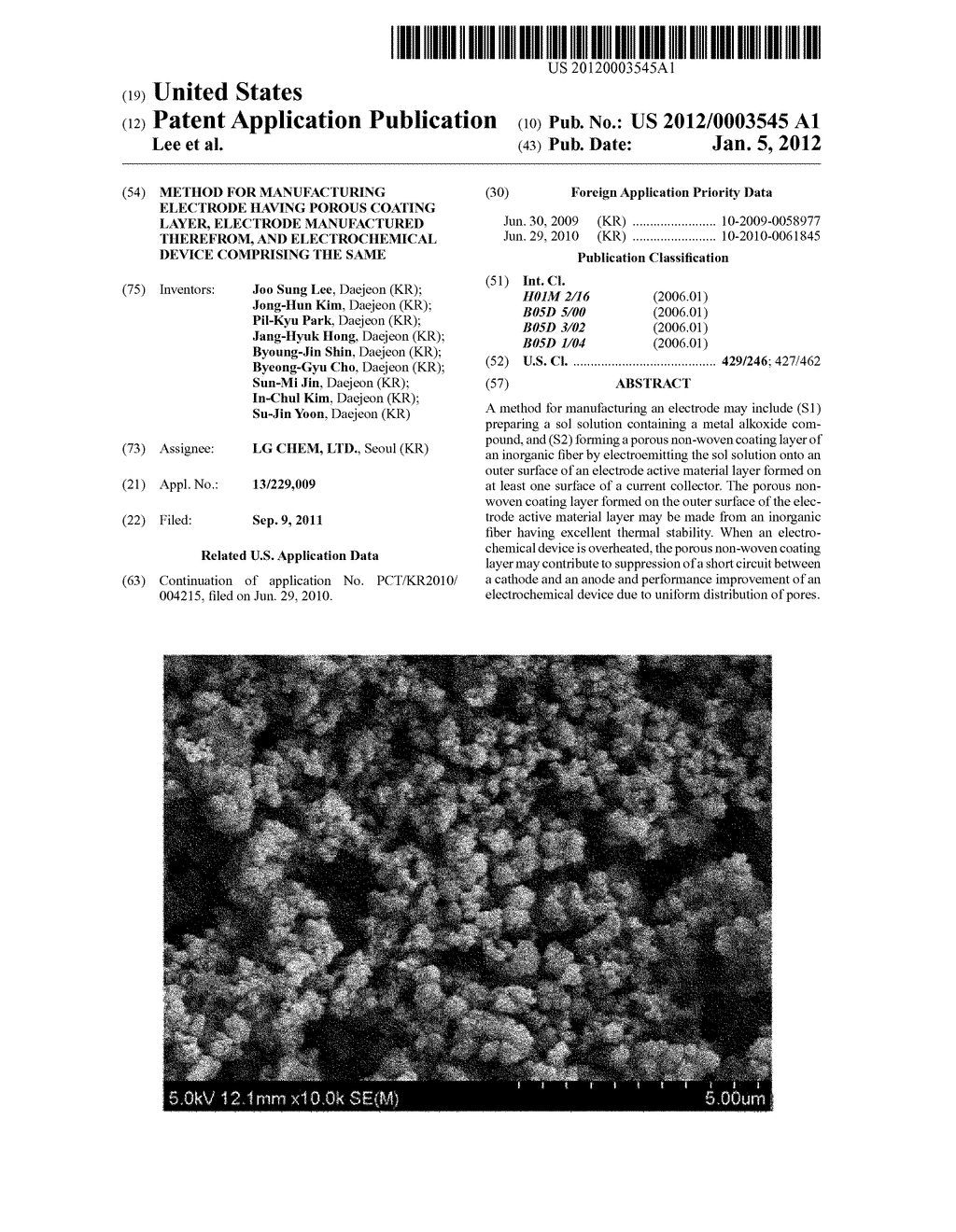 METHOD FOR MANUFACTURING ELECTRODE HAVING POROUS COATING LAYER, ELECTRODE     MANUFACTURED  THEREFROM, AND ELECTROCHEMICAL DEVICE COMPRISING THE SAME - diagram, schematic, and image 01