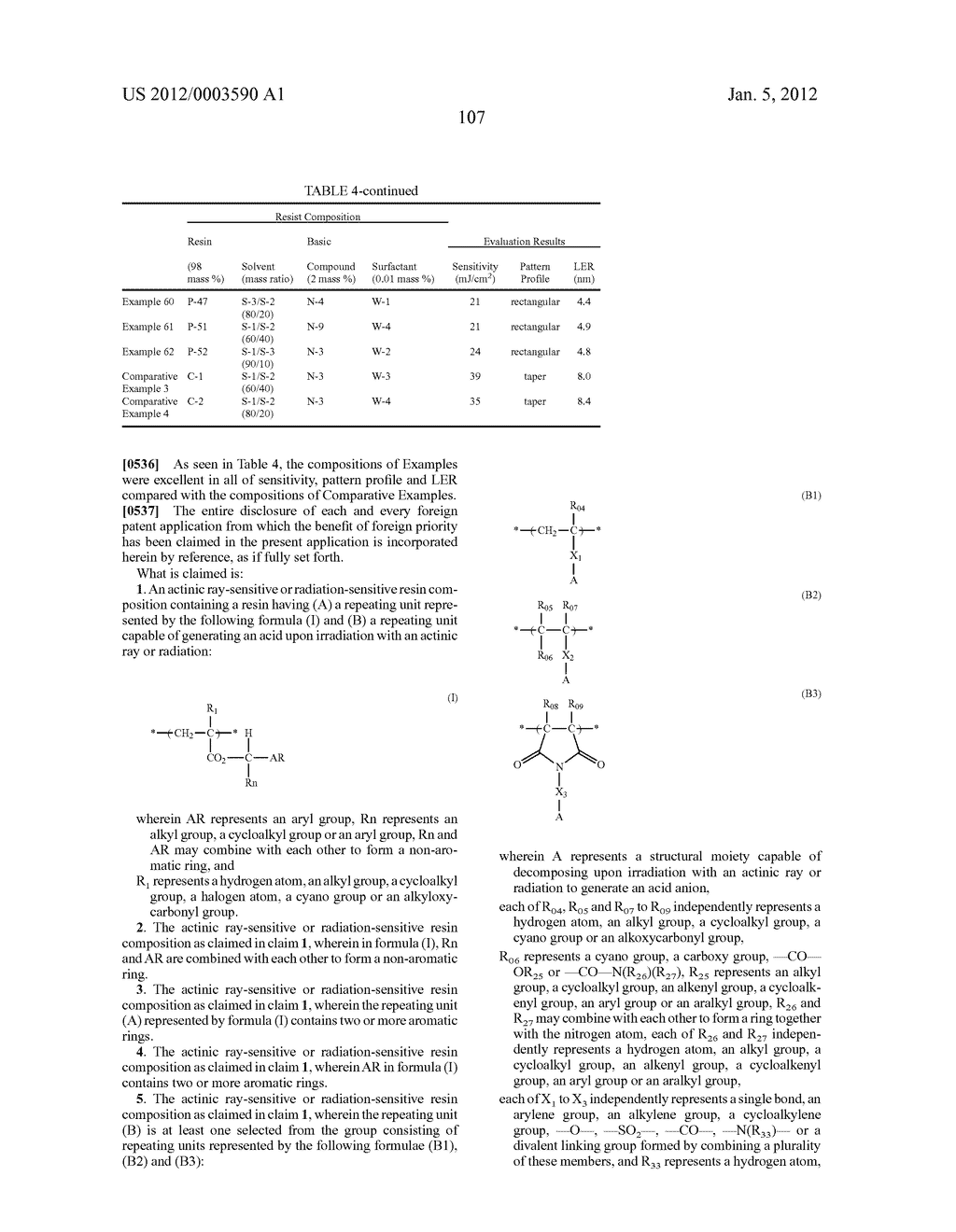 ACTINIC RAY-SENSITIVE OR RADIATION-SENSITIVE RESIN COMPOSITION, AND RESIST     FILM AND PATTERN FORMING METHOD USING THE SAME - diagram, schematic, and image 108