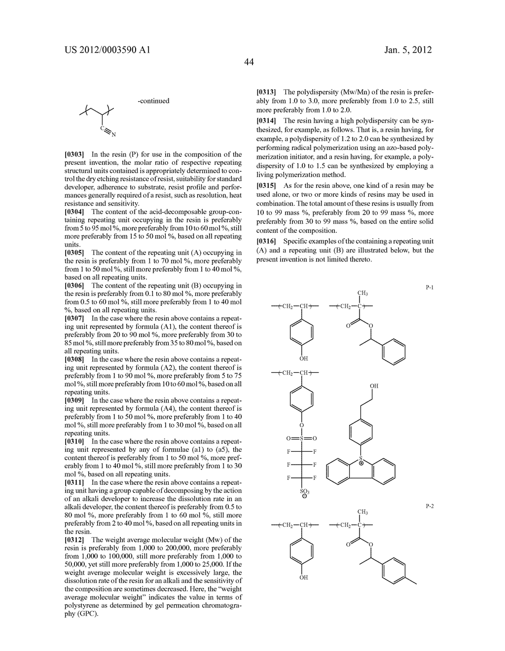 ACTINIC RAY-SENSITIVE OR RADIATION-SENSITIVE RESIN COMPOSITION, AND RESIST     FILM AND PATTERN FORMING METHOD USING THE SAME - diagram, schematic, and image 45