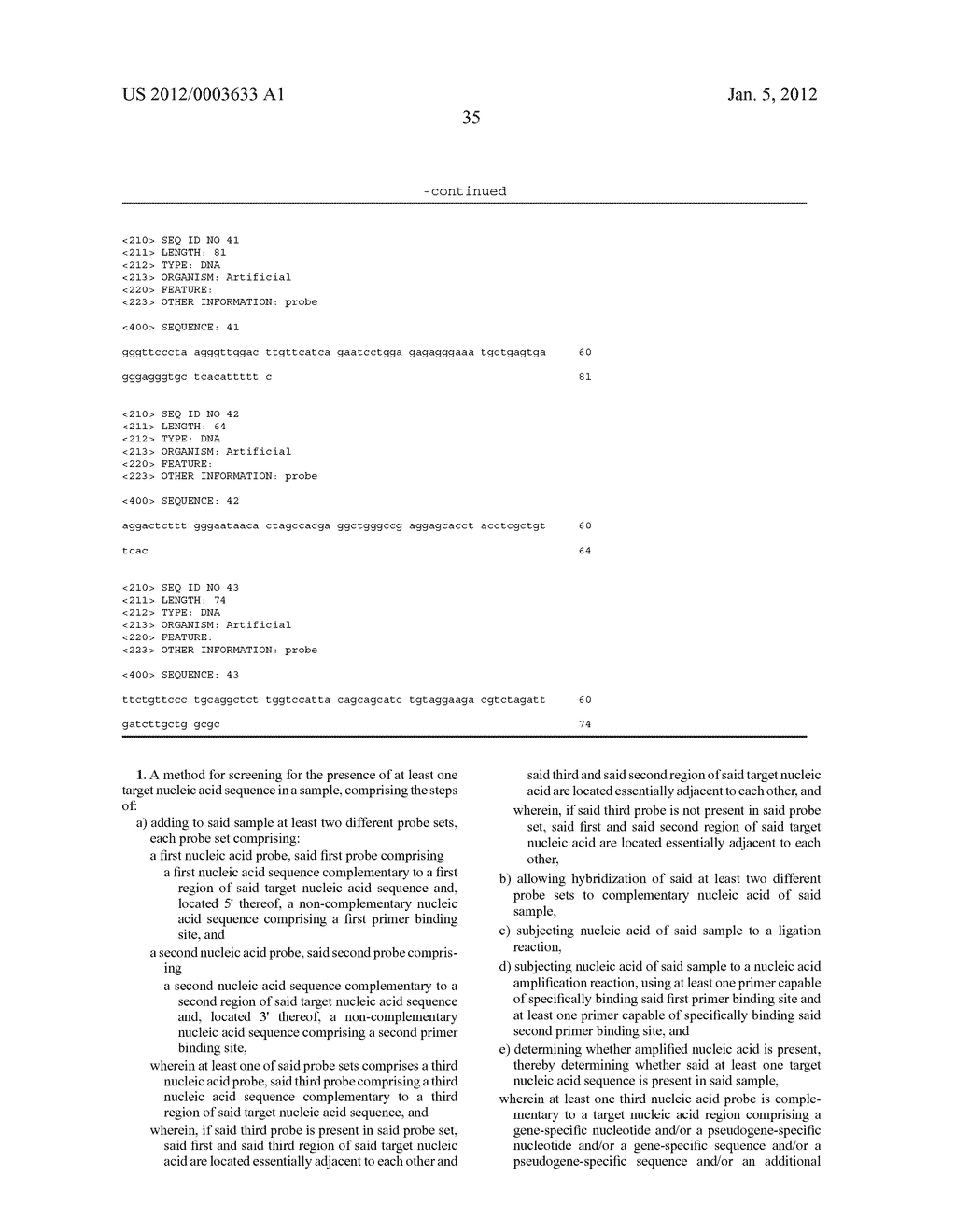 MEANS AND METHODS FOR INVESTIGATING NUCLEIC ACID SEQUENCES - diagram, schematic, and image 76