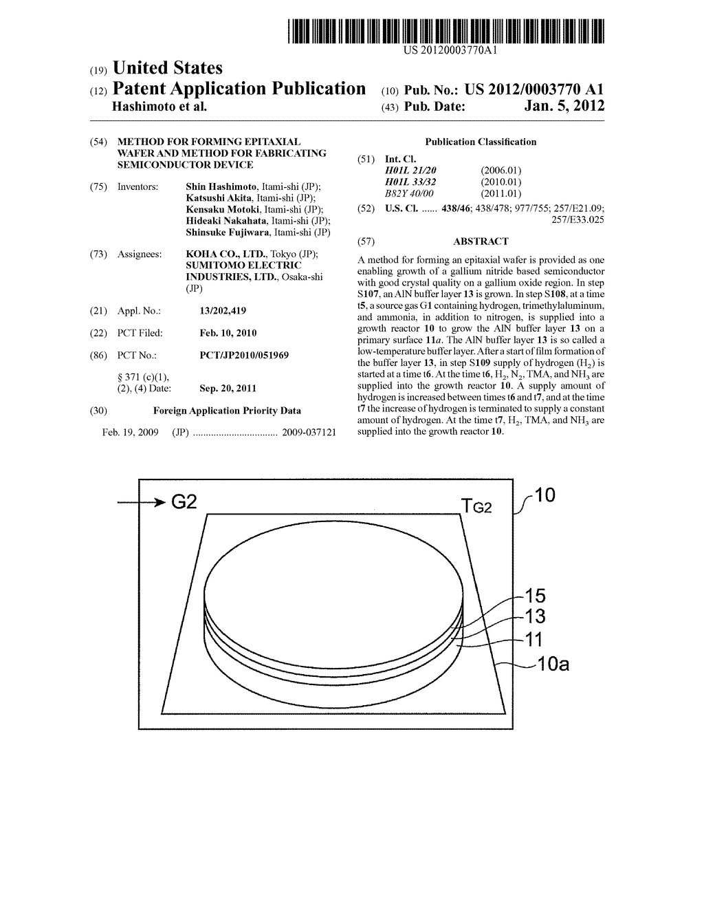 METHOD FOR FORMING EPITAXIAL WAFER AND METHOD FOR FABRICATING     SEMICONDUCTOR DEVICE - diagram, schematic, and image 01