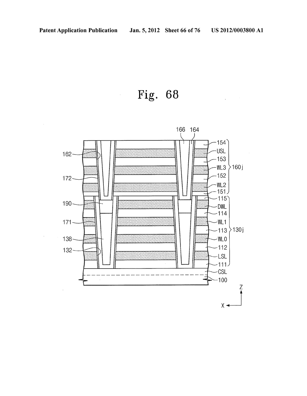 Methods of Forming Nonvolatile Memory Devices Having Vertically Integrated     Nonvolatile Memory Cell Sub-Strings Therein and Nonvolatile Memory     Devices Formed Thereby - diagram, schematic, and image 67