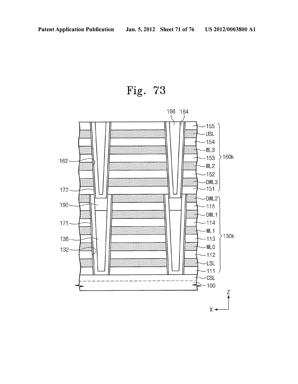 Methods of Forming Nonvolatile Memory Devices Having Vertically Integrated     Nonvolatile Memory Cell Sub-Strings Therein and Nonvolatile Memory     Devices Formed Thereby - diagram, schematic, and image 72