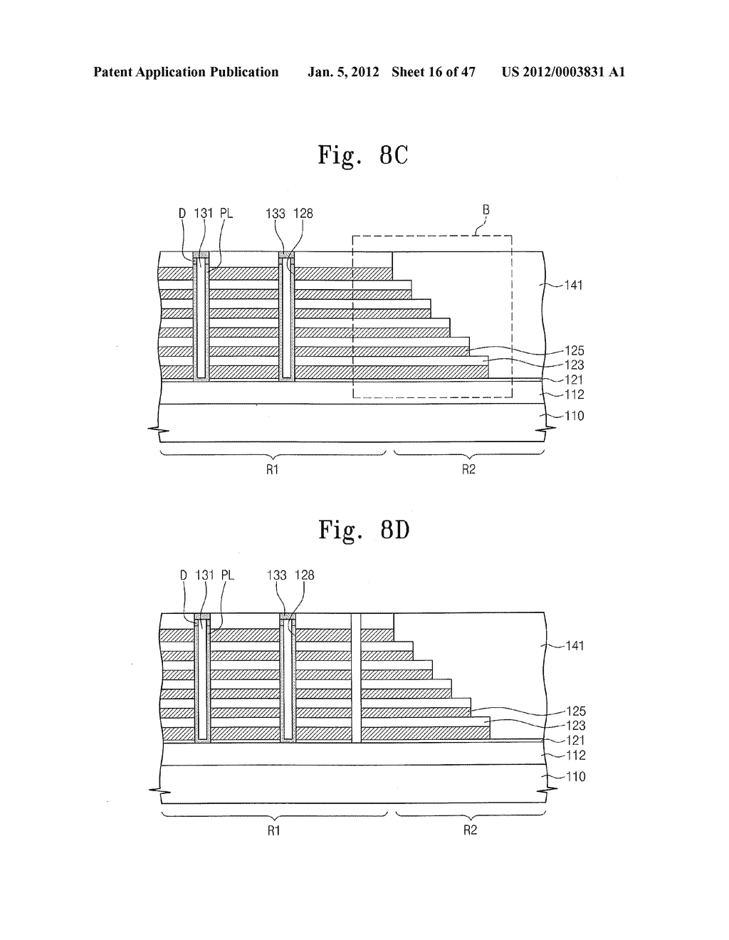 Methods of Forming Nonvolatile Memory Devices Using Nonselective and     Selective Etching Techniques to Define Vertically Stacked Word Lines - diagram, schematic, and image 17