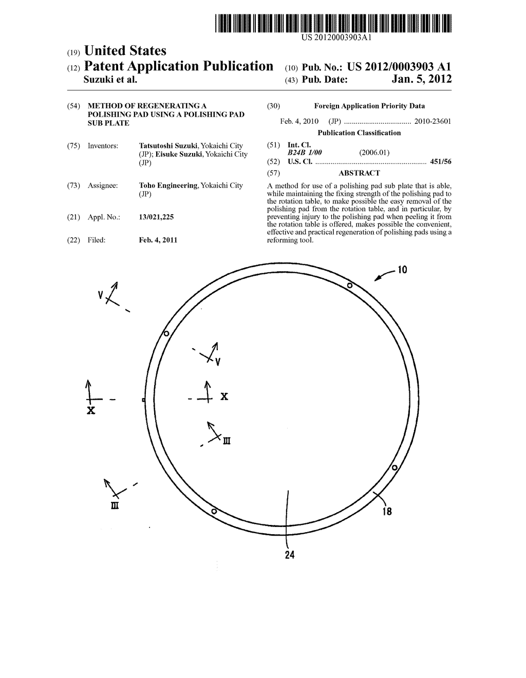 Method of Regenerating a Polishing Pad Using a Polishing Pad Sub Plate - diagram, schematic, and image 01