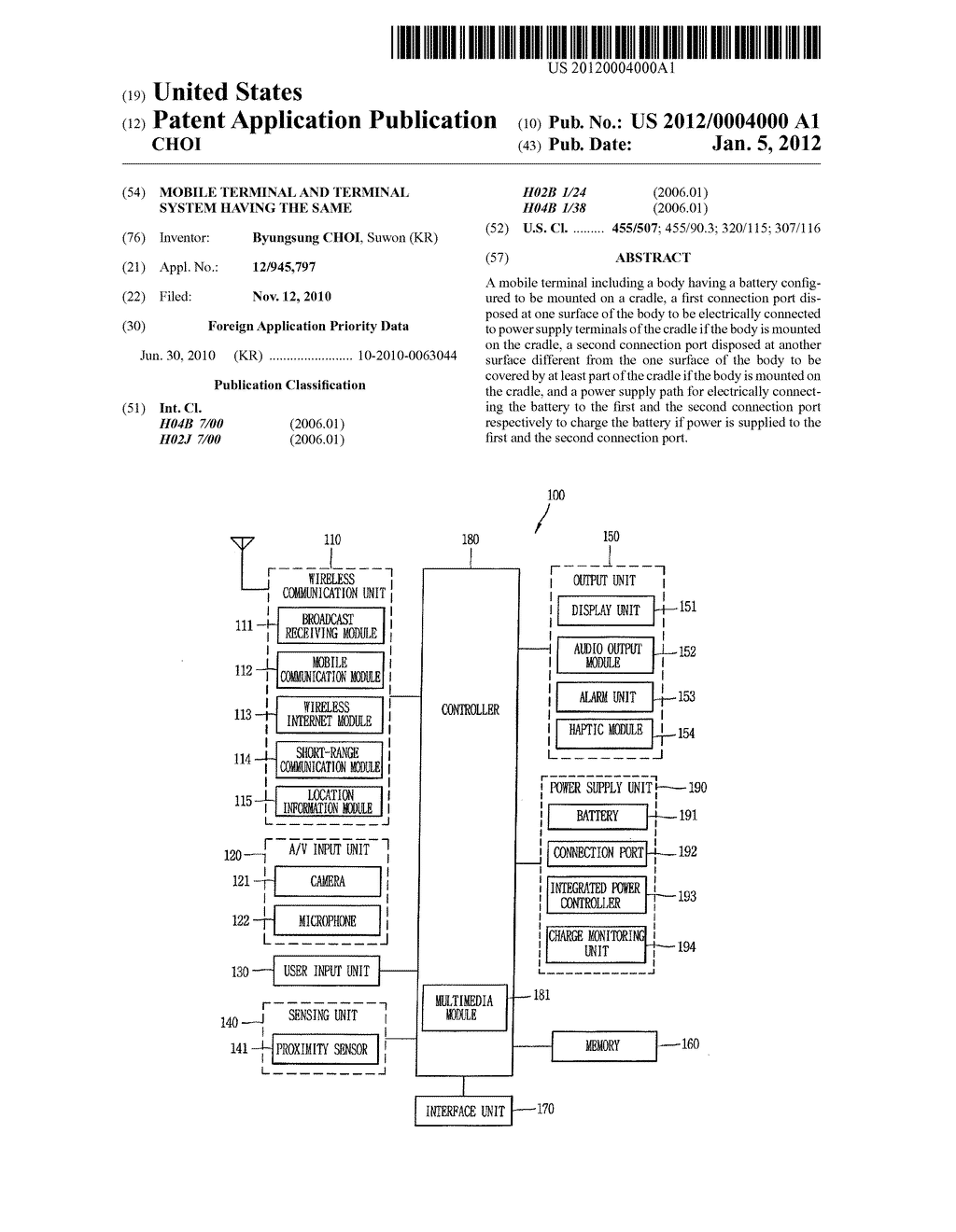 MOBILE TERMINAL AND TERMINAL SYSTEM HAVING THE SAME - diagram, schematic, and image 01