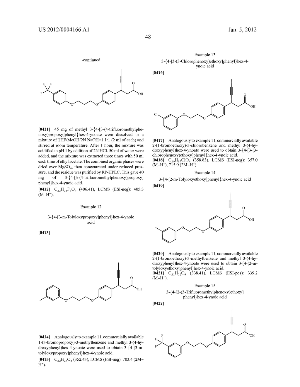 ARYLOXYALKYLENE-SUBSTITUTED HYDROXYPHENYLHEXYNOIC ACIDS, PROCESS FOR     PREPARATION THEREOF AND USE THEREOF AS A MEDICAMENT - diagram, schematic, and image 49