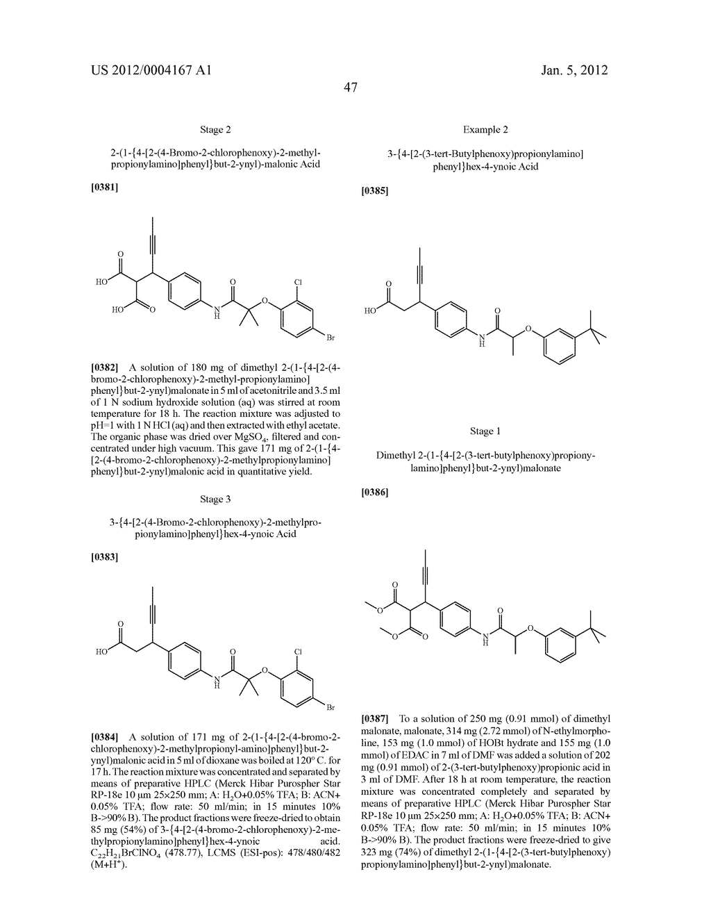 (2-ARYLOXYACETYLAMINO) PHENYLPROPIONIC ACID DERIVATIVES, PROCESSES FOR     PREPARATION THEREOF AND USE THEREOF AS MEDICAMENTS - diagram, schematic, and image 48