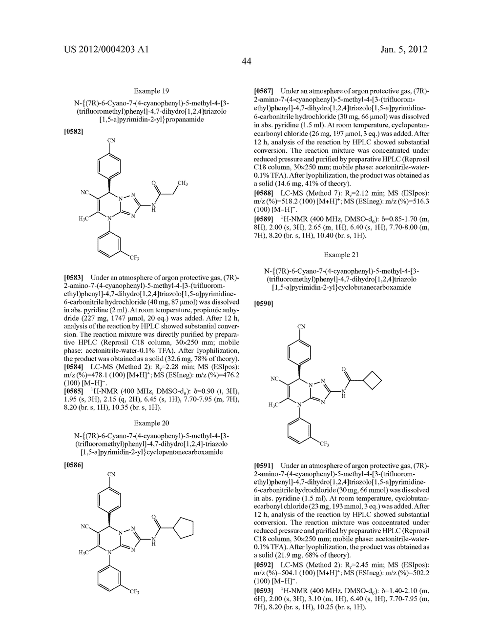 TRIAZOLO AND TETRAZOLO PYRIMIDINE DERIVATIVES AS HNE INHIBITORS FOR     TREATING COPD - diagram, schematic, and image 45