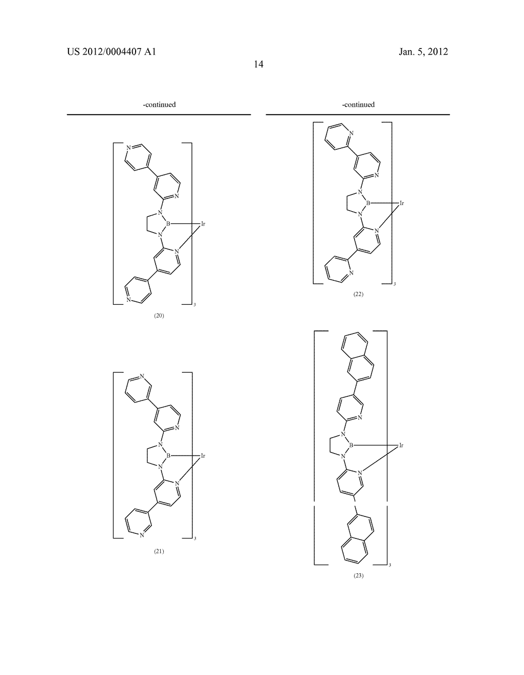 METAL COMPLEXES HAVING AZABOROL LIGANDS AND ELECTRONIC DEVICE HAVING THE     SAME - diagram, schematic, and image 15