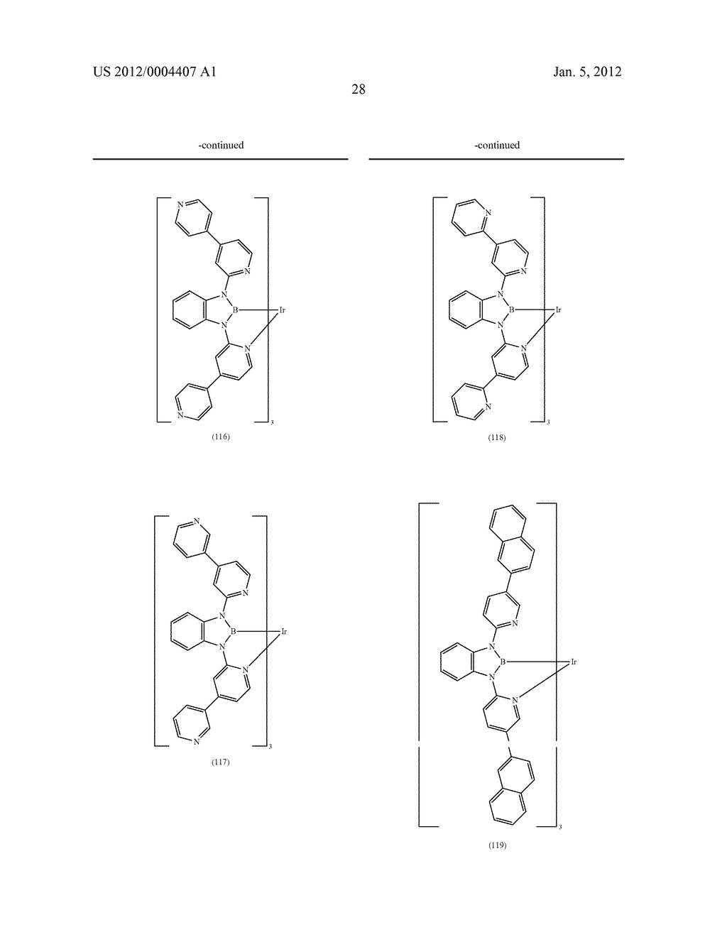 METAL COMPLEXES HAVING AZABOROL LIGANDS AND ELECTRONIC DEVICE HAVING THE     SAME - diagram, schematic, and image 29
