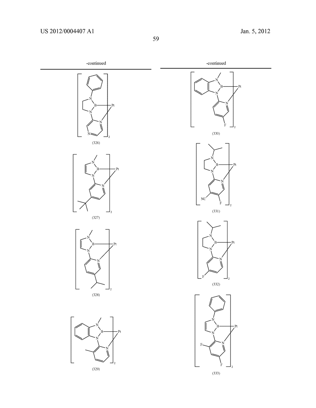 METAL COMPLEXES HAVING AZABOROL LIGANDS AND ELECTRONIC DEVICE HAVING THE     SAME - diagram, schematic, and image 60