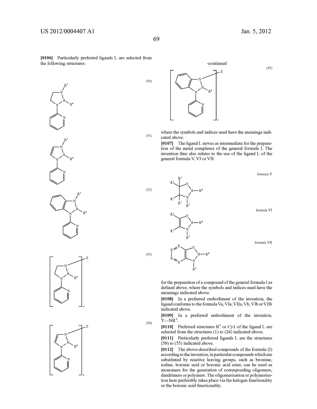 METAL COMPLEXES HAVING AZABOROL LIGANDS AND ELECTRONIC DEVICE HAVING THE     SAME - diagram, schematic, and image 70