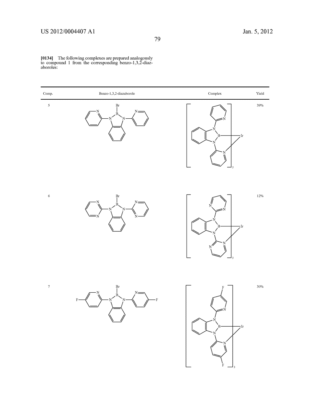 METAL COMPLEXES HAVING AZABOROL LIGANDS AND ELECTRONIC DEVICE HAVING THE     SAME - diagram, schematic, and image 80