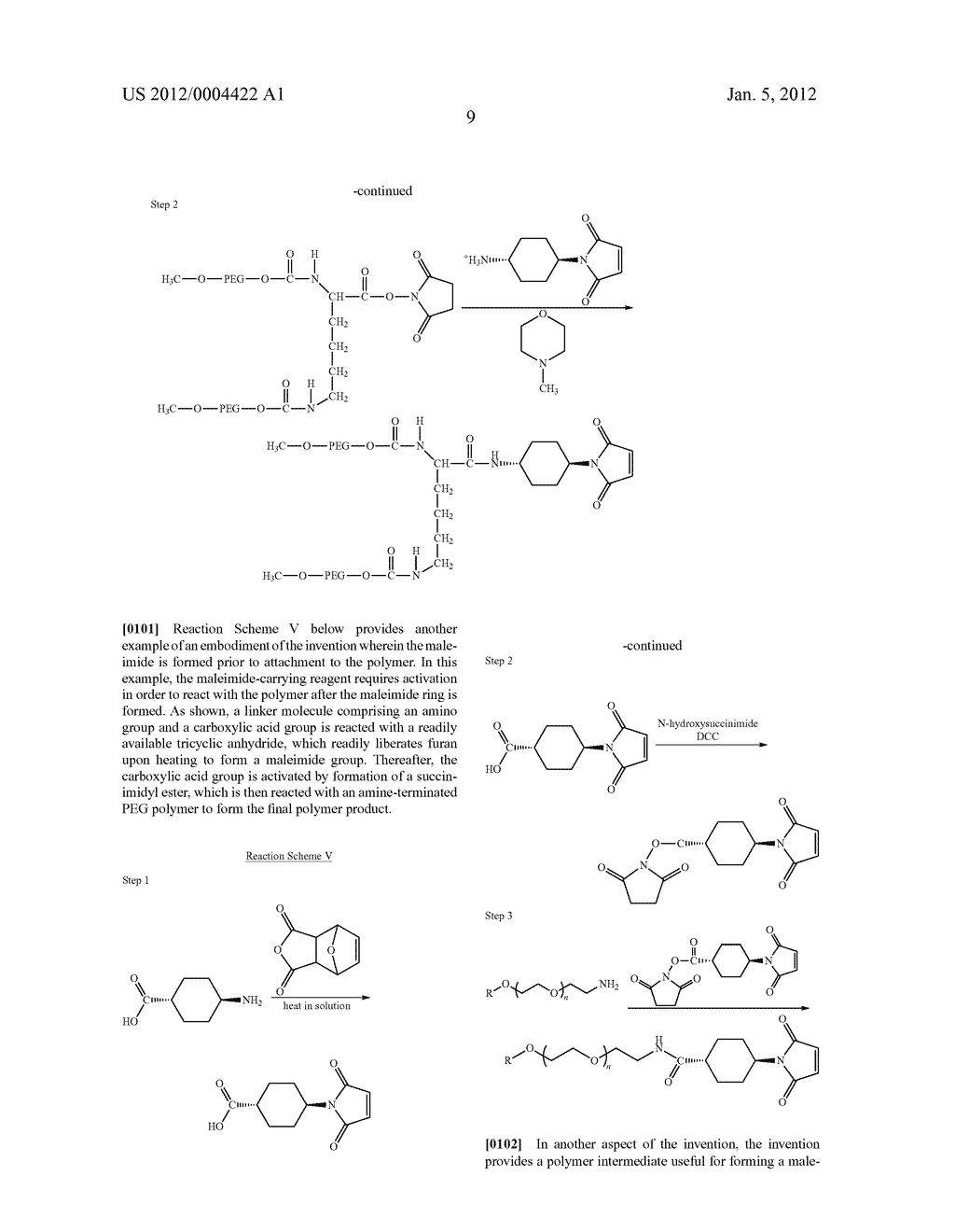 Intermediates Useful in the Preparation of Maleimide Functionalized     Polymers - diagram, schematic, and image 10