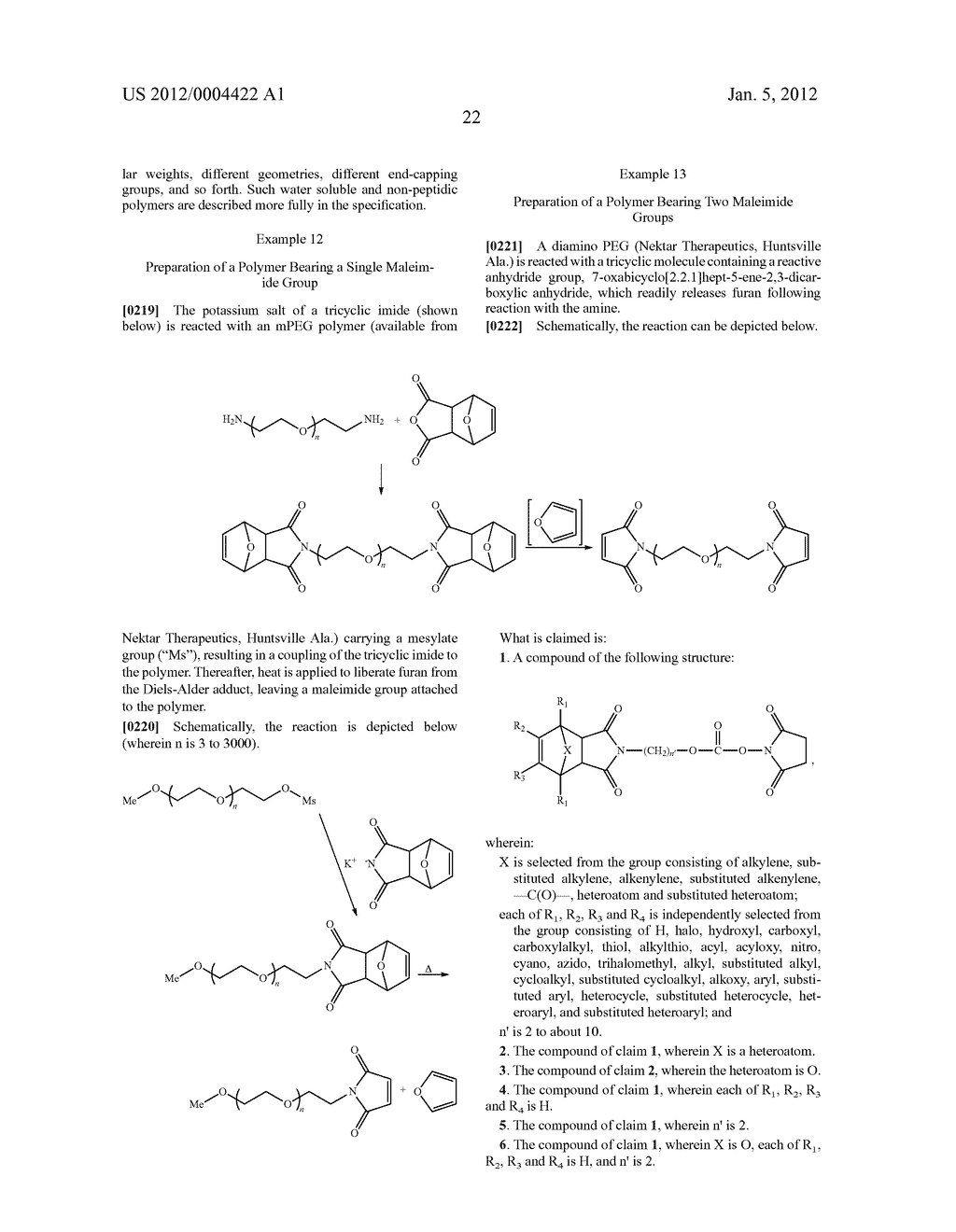 Intermediates Useful in the Preparation of Maleimide Functionalized     Polymers - diagram, schematic, and image 23